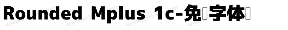 Rounded Mplus 1c字体转换